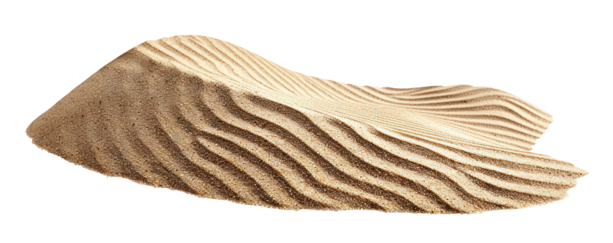 AI generated Textured sand dunes with natural wave on transparent background - stock png. png
