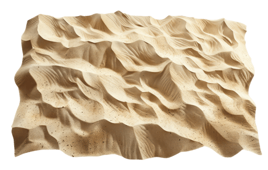 AI generated Textured sand dunes with natural wave on transparent background - stock png. png