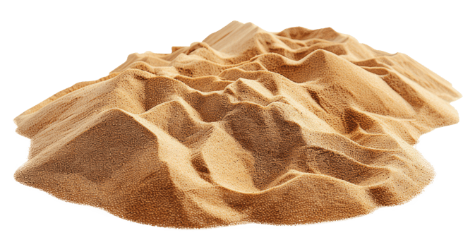 AI generated Textured sand dunes with natural wave on transparent background - stock png. png