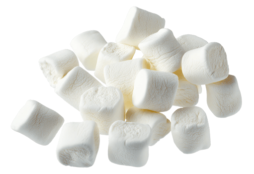 AI generated White fluffy marshmallows on transparent background - stock png. png