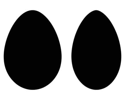 Easter egg black Silhouette vector