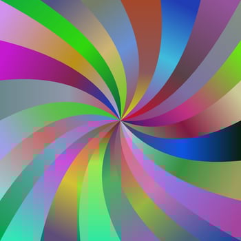Abstract colorful spiral ray design background vector