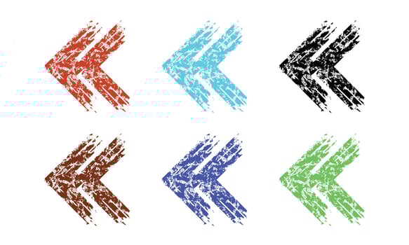 AI generated Grunge brush arrow vector bundle set. arrow grunge brush clipart. grunge arrow paint brush icon set