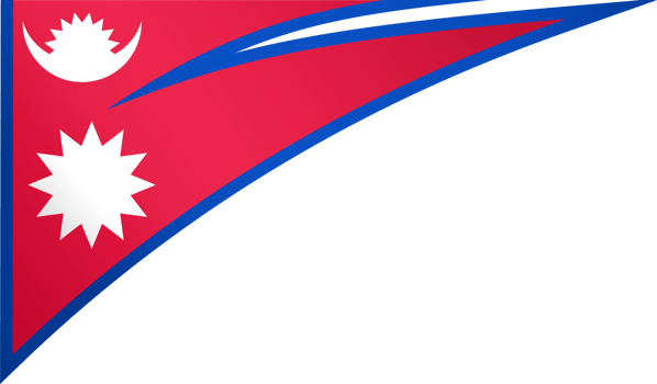 Nepal flag wave png