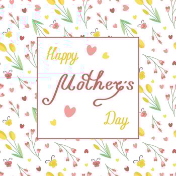 posters with flowers and letering for mother's day vector
