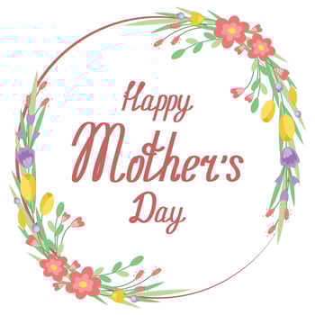 posters with flowers and letering for mother's day vector