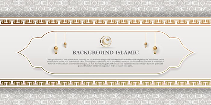 Islamic or Arabic background. luxury gold pattern color and dark color. can be used as an additional element of Islamic theme design vector