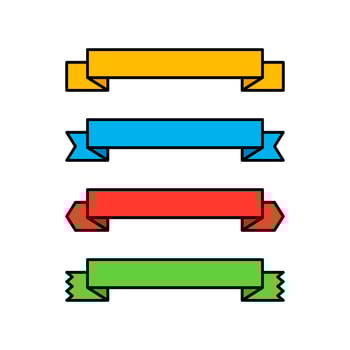 Vector Set of Ribbon Labels