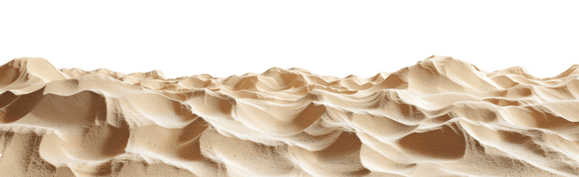 AI generated Desert sand on a transparent background png
