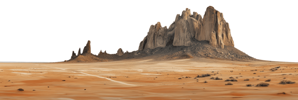 AI generated Desert landscape on a transparent background png