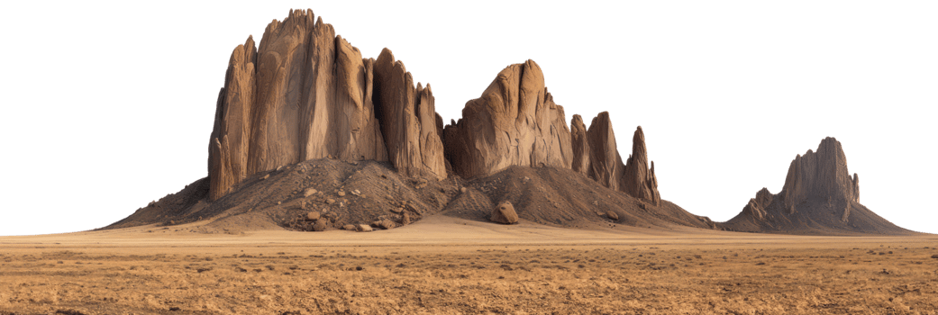 AI generated Desert landscape on a transparent background png