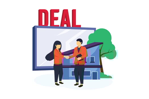 Real Estate Flat Illustration Design vector