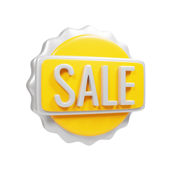Online shop discount promotion icon concept. 3d rendering sale icon png