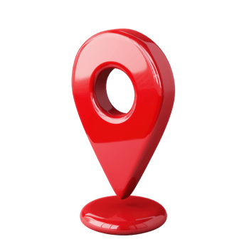 AI generated Red map pointer icon on transparent background png