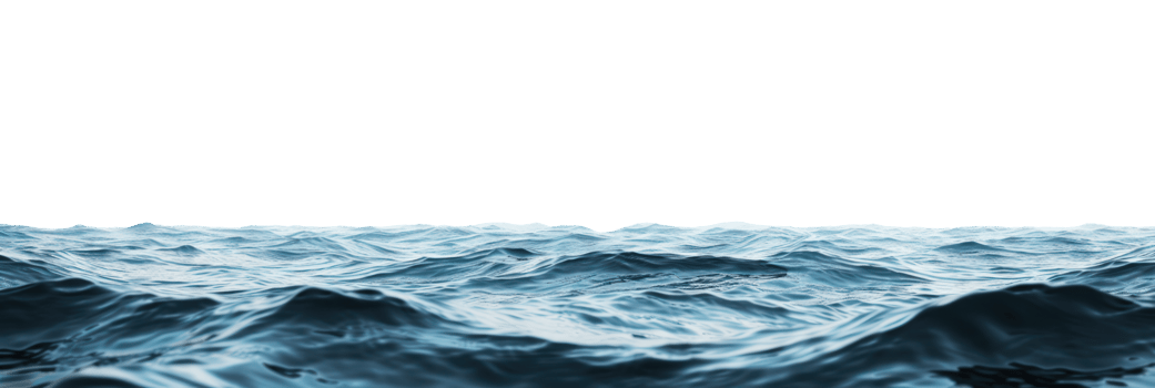 AI generated Surface of sea water on a transparent background png
