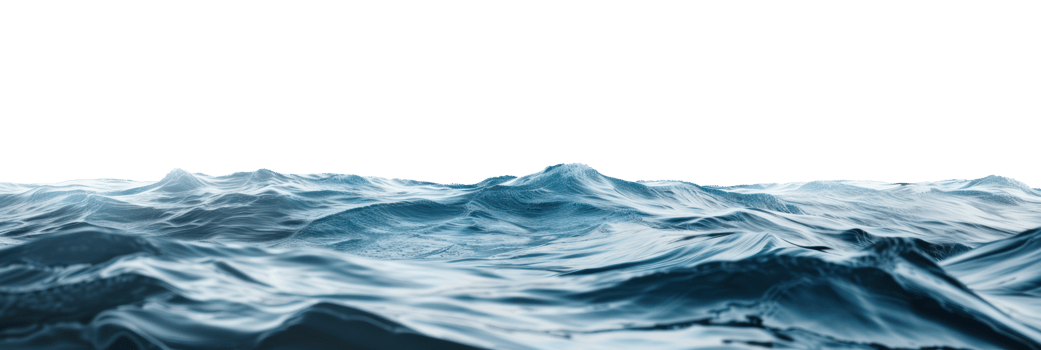 AI generated Surface of sea water on a transparent background png