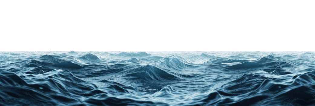 AI generated Surface of sea water on a transparent background png