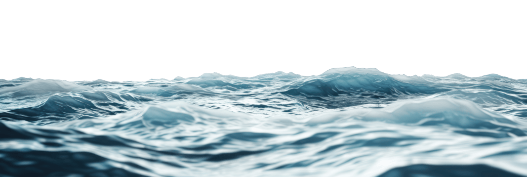 AI generated Surface of sea water on a transparent background png