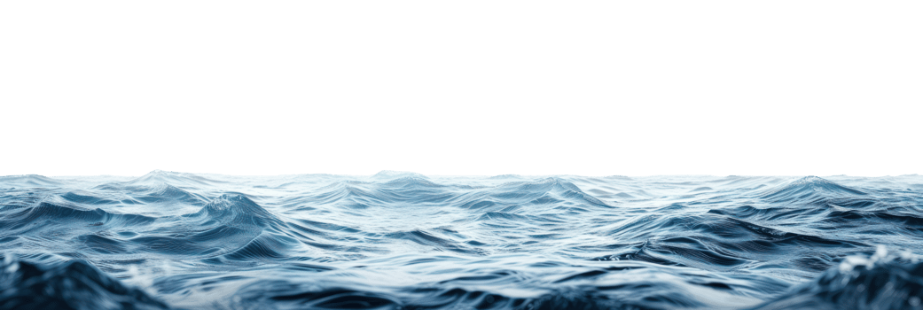 AI generated Surface of sea water on a transparent background png