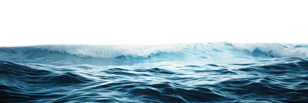 AI generated Surface of sea water on a transparent background png