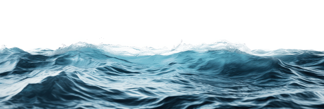 AI generated Surface of sea water on a transparent background png