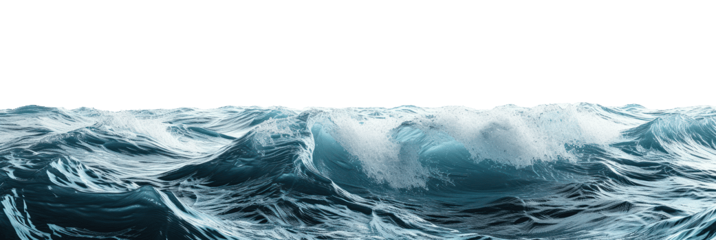 AI generated Surface of sea water on a transparent background png
