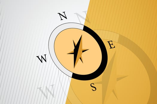 Peaceful vintage directional compass background. vector