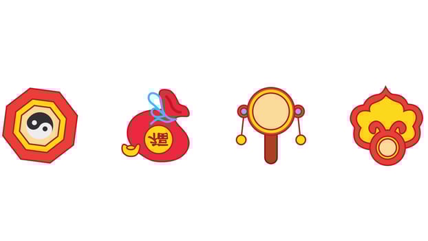 Chinese decorative elements vector illustration