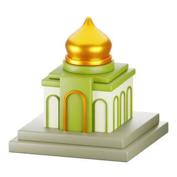 3d rendering ramadan icon concept. 3d illustration mosque icon png