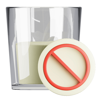 3d rendering ramadan icon concept. 3d illustration no drink icon png