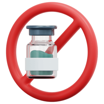 no vaccines 3d render icon illustration png
