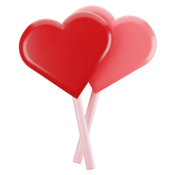 Valentine day icon concept on 3d rendering. 3d render love candy icon png