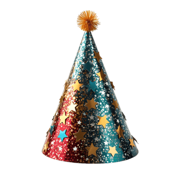 AI generated Colorful Party Hat Isolated on Transparent Background. Birthday Cap. Generative Ai png