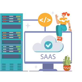 SaaS platform concept. Flat vector illustration