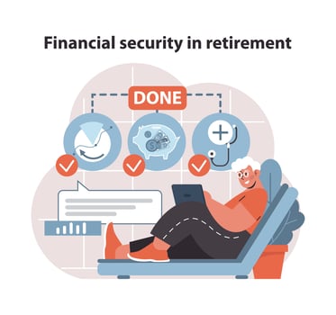 Retirement Calculator concept. vector