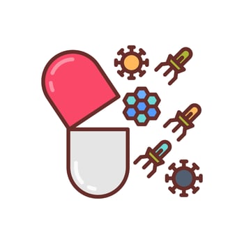 Nano Drugs icon in vector. Logotype vector