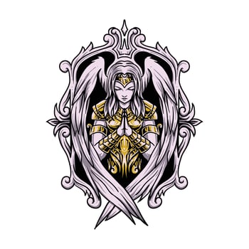 Angel With Armor vector