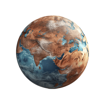 AI generated Earth planet png isolated on transparent background