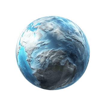 AI generated Earth planet png isolated on transparent background