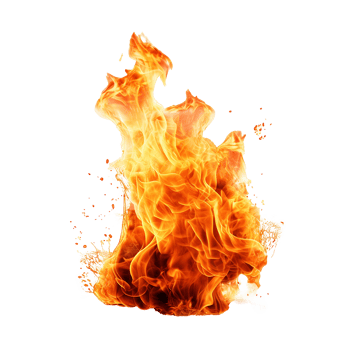 AI generated Fire png isolated on transparent background