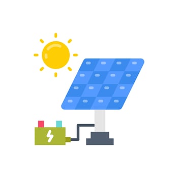 Solar Energy  icon in vector. Logotype vector