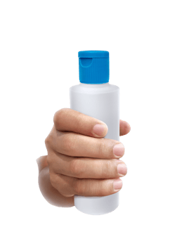 bottle of medicine on hand, transparent background png