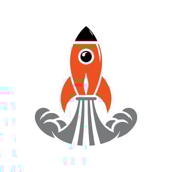 rocket logo template, rocket logo elements, rocket logo vector