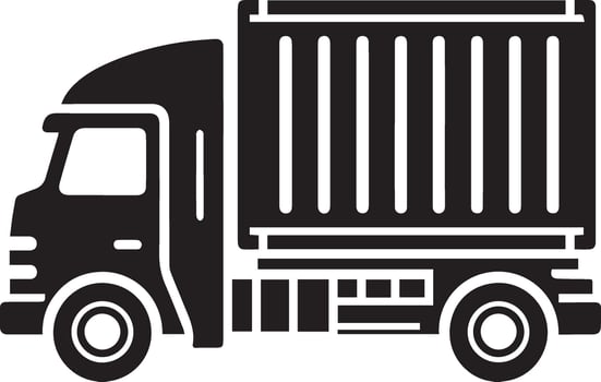 Silhouette of a Carry Van illustration with black Carry Van on white background, Carry Van isolated on white background vector