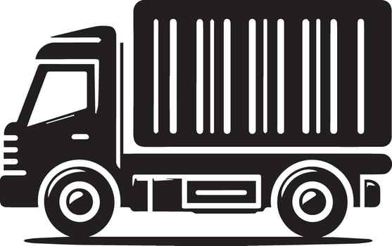 Silhouette of a Carry Van illustration with black Carry Van on white background, Carry Van isolated on white background vector