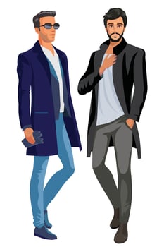 Fashion Men Winter Clothes vector