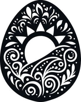 About Easter Egg silhouette vector