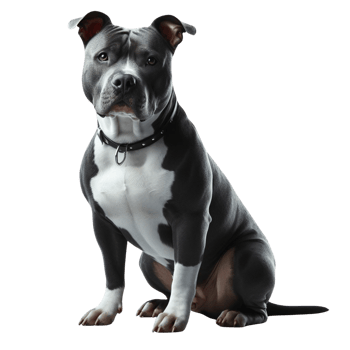 AI generated Elegant American Pit Bull Terrier Enjoying Quality Time Outdoors png