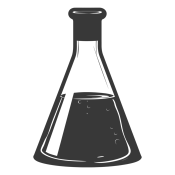 AI generated Silhouette Erlenmeyer tube black color only png