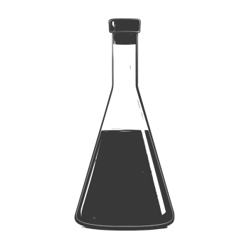 AI generated Silhouette Erlenmeyer tube black color only png